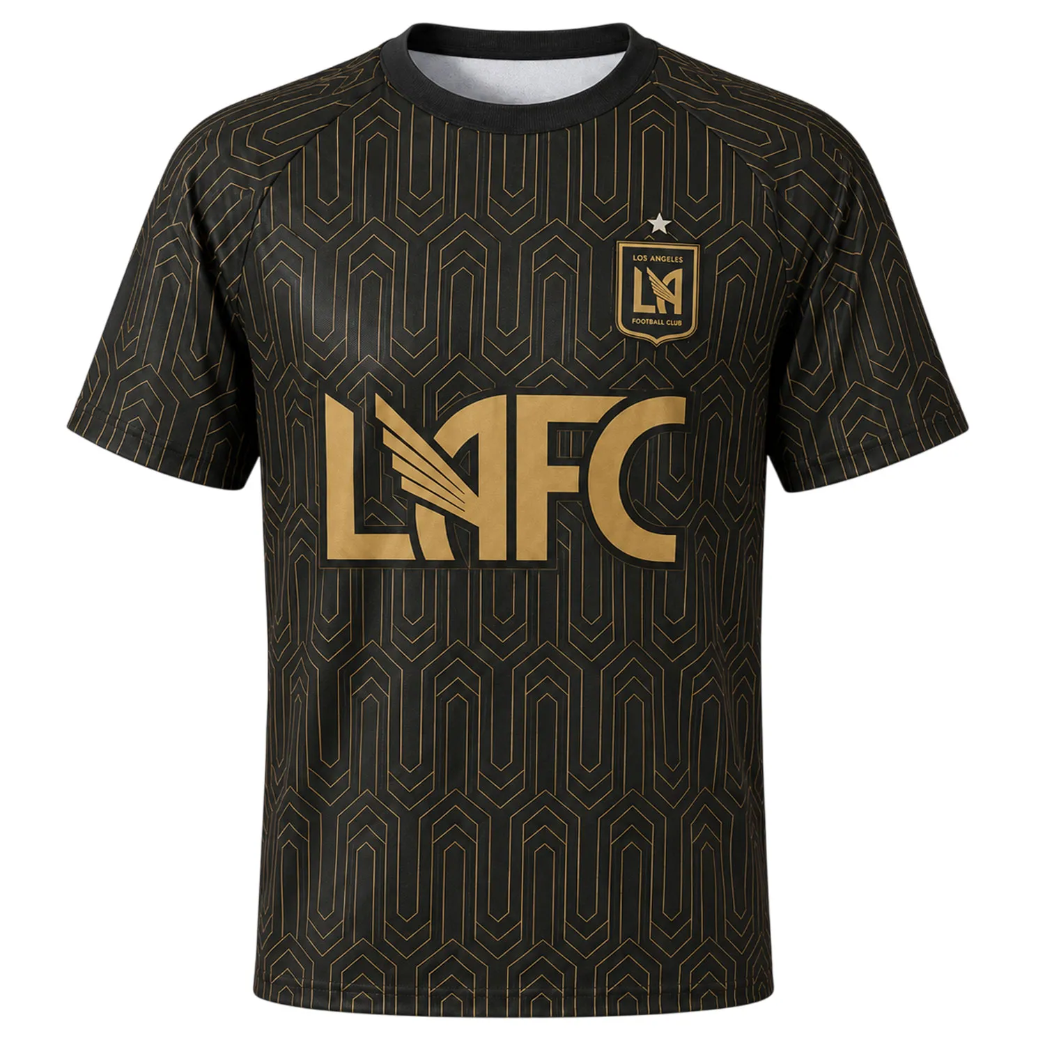 LAFC Black Custom Soccer Jersey Deluxe Epic Gold Kit - Image 2