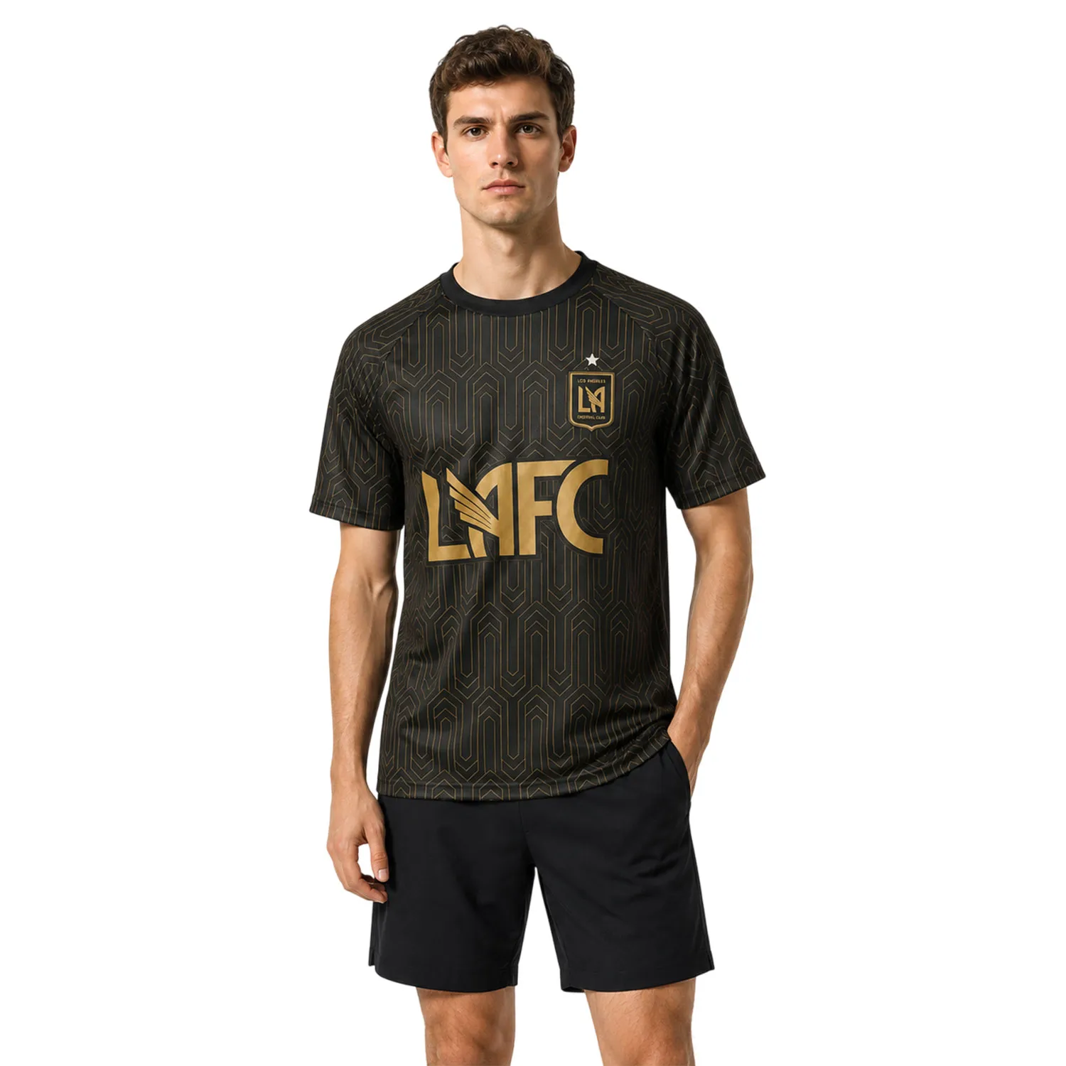LAFC Black Custom Soccer Jersey Deluxe Epic Gold Kit - Image 4