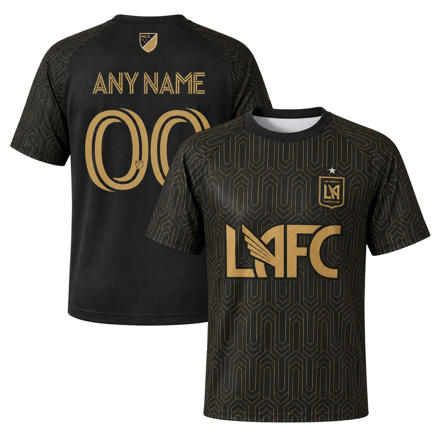 LAFC Black Custom Soccer Jersey Deluxe Epic Gold Kit