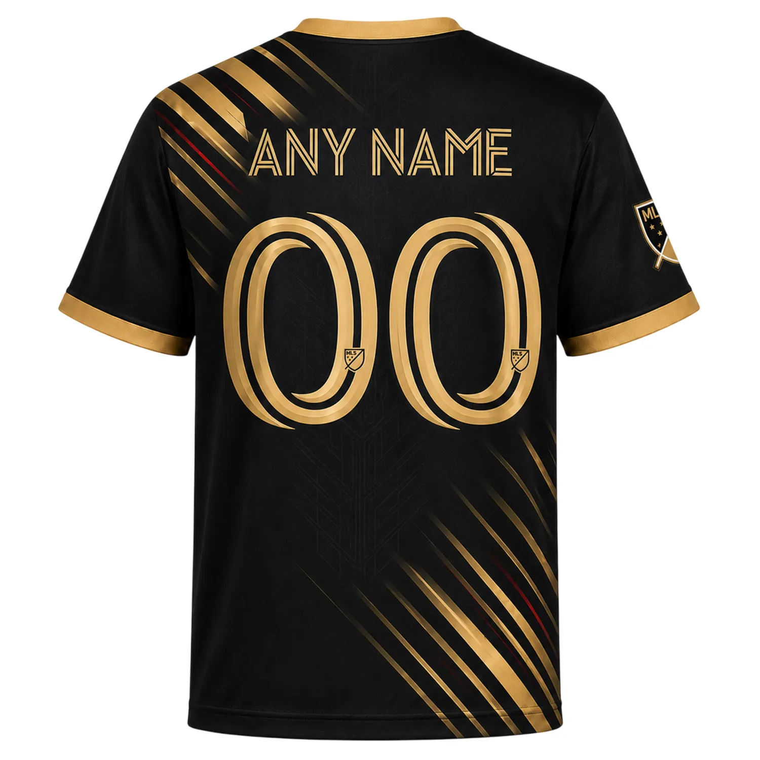 LAFC Black Gold Jersey – Dynamic Stripe Soccer Kit - Image 3