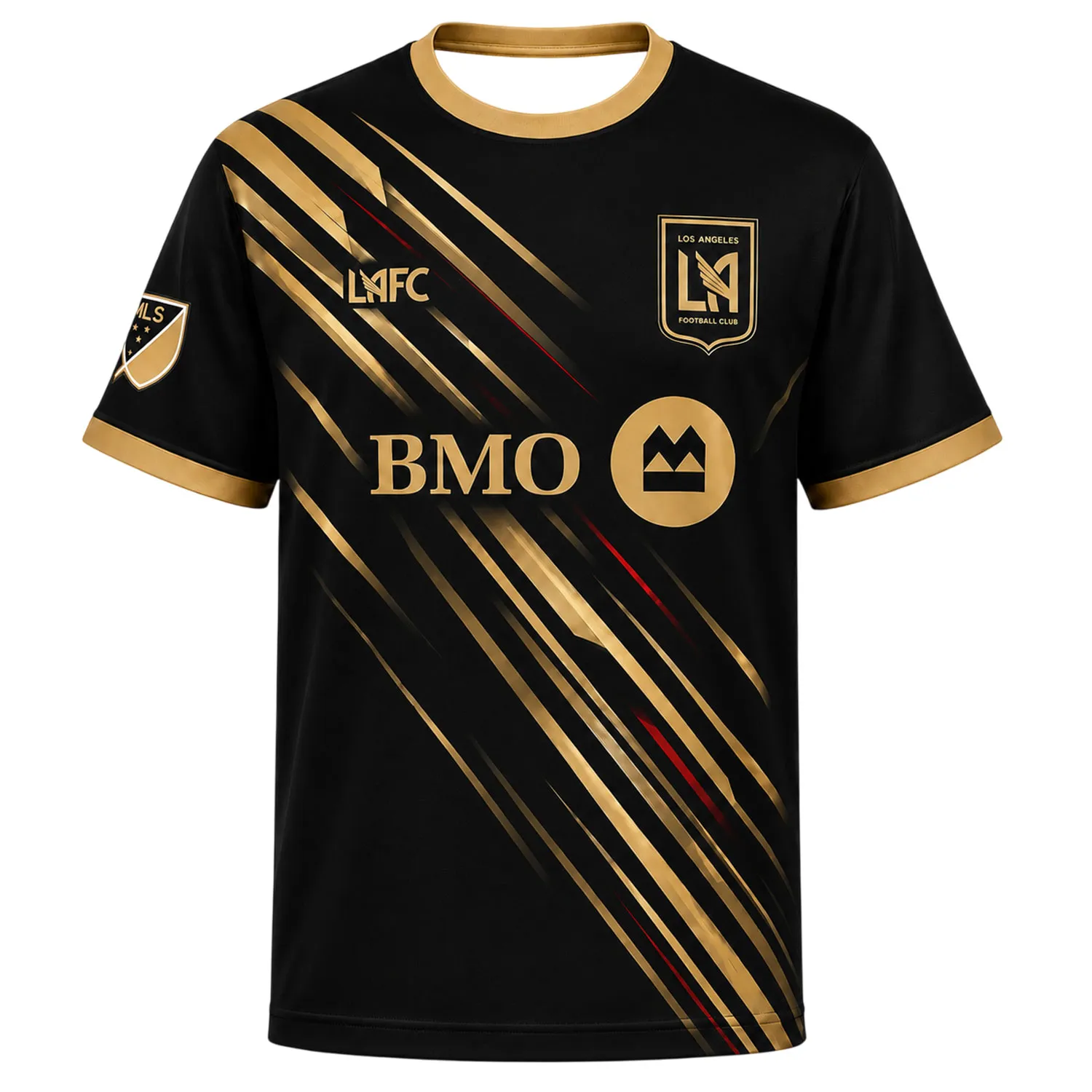 LAFC Black Gold Jersey – Dynamic Stripe Soccer Kit - Image 2