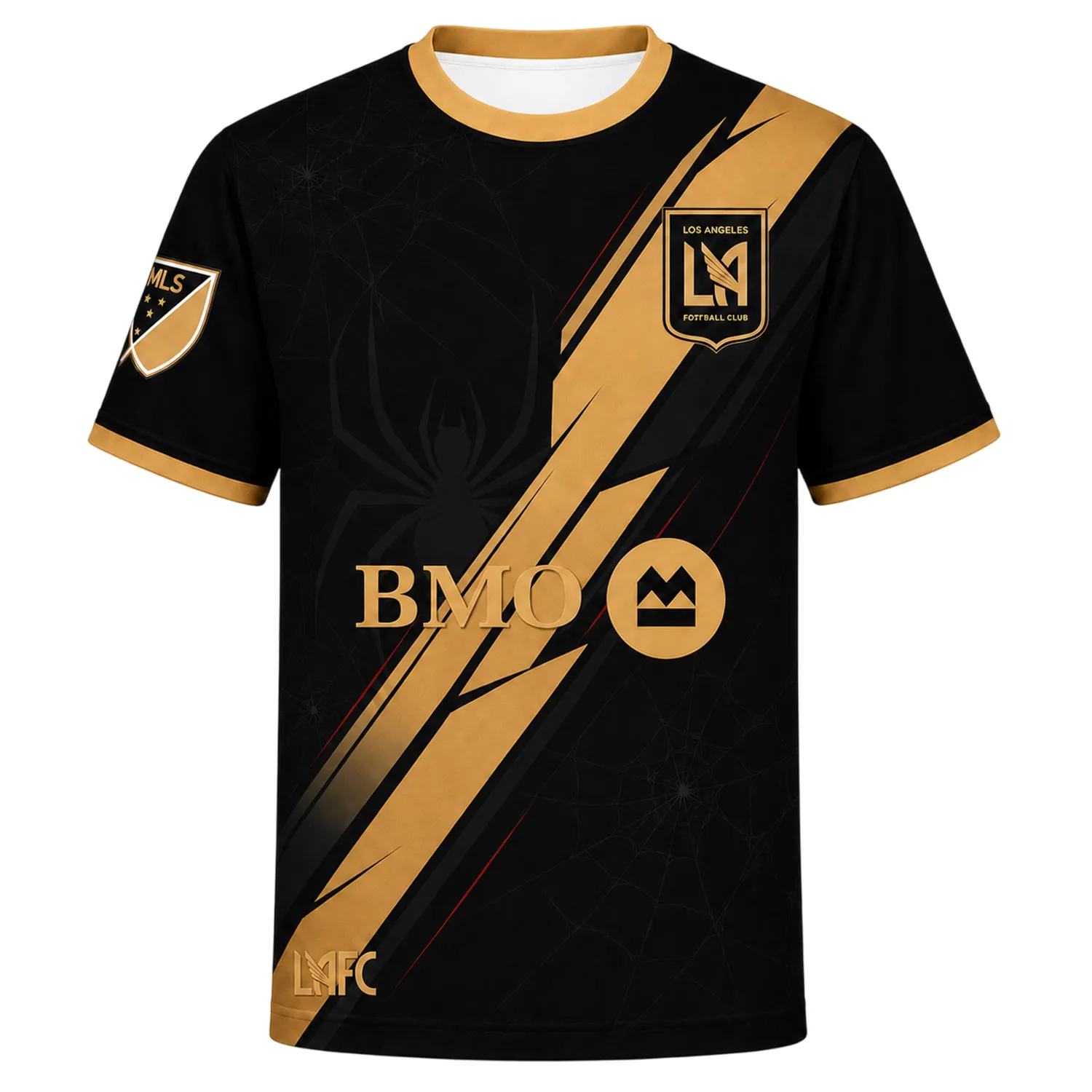LAFC Black Jersey – Bold Gold Strike Custom Shirt - Image 2