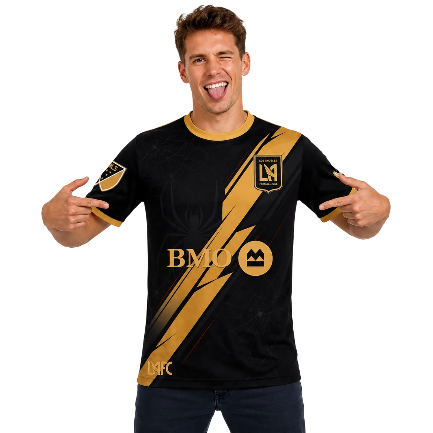LAFC Black Jersey – Bold Gold Strike Custom Shirt - Image 4