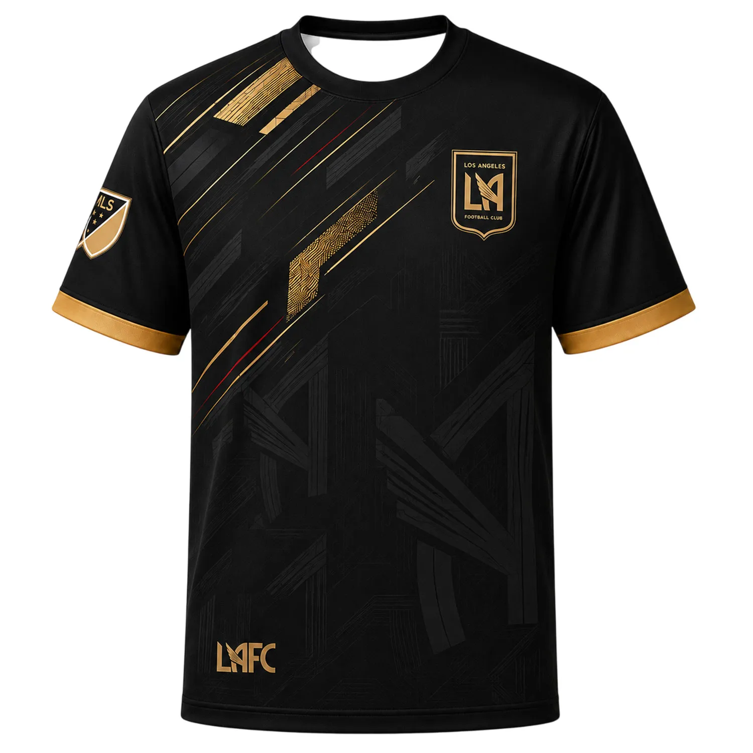 LAFC Football Custom Shirt – Essential Tonal Black Gold Jersey - Image 2