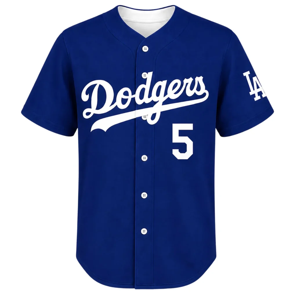 LA Dodgers Freddie Freeman Blue Jersey Bold Adult Kids