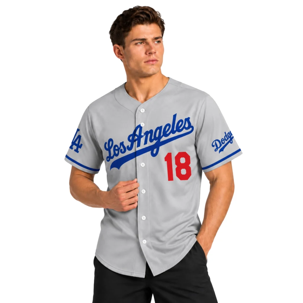 Los Angeles Dodgers Gray Jersey – Bold Yoshinobu Yamamoto Edition