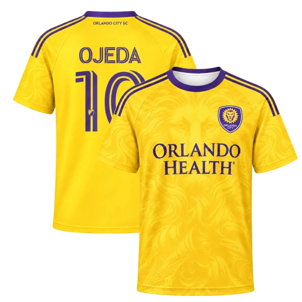 Martin Ojeda Orlando City Jersey Vibrant Yellow Soccer Shirt