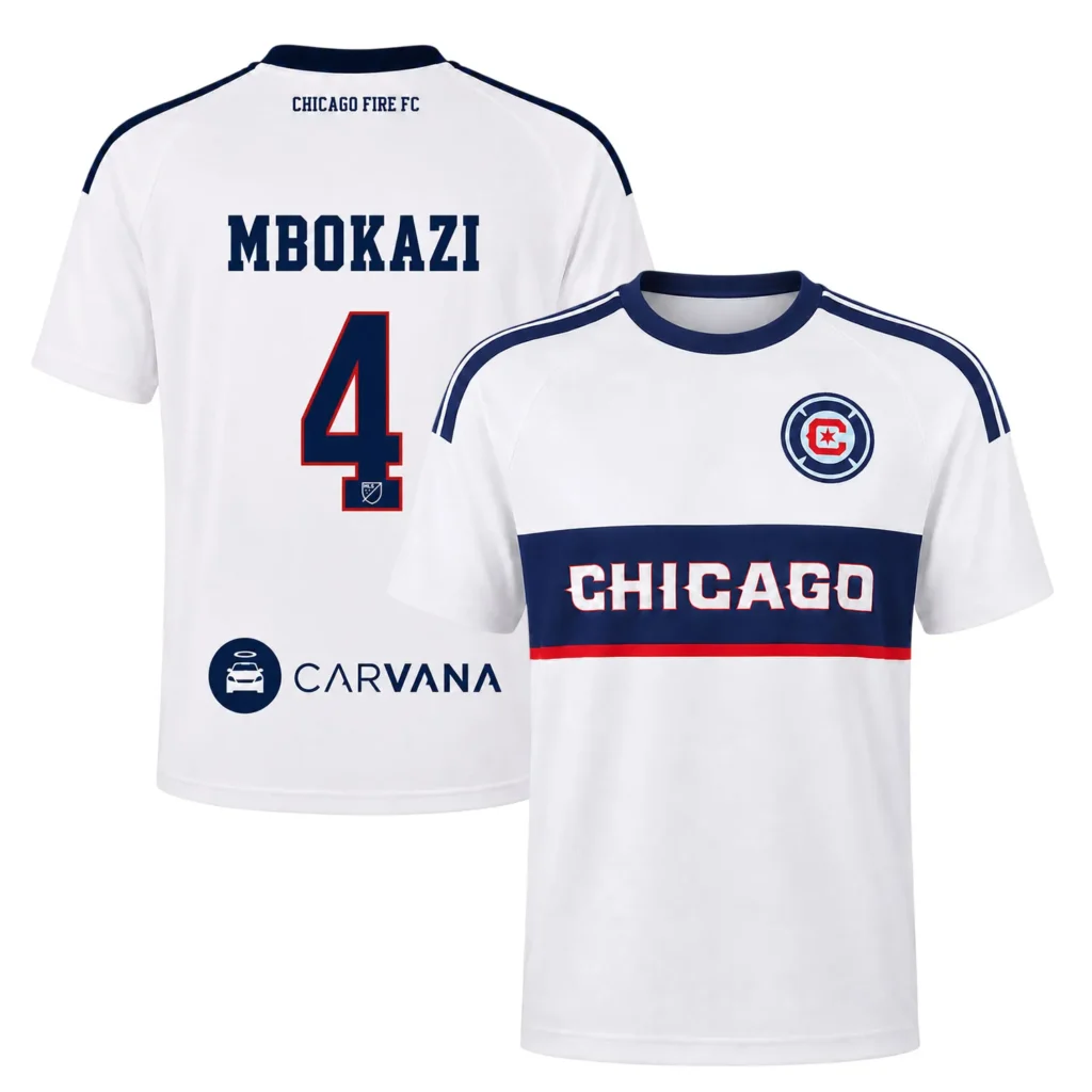 Mbekezeli Mbokazi White Jersey with Epic Chicago Fire FC Fan Apparel