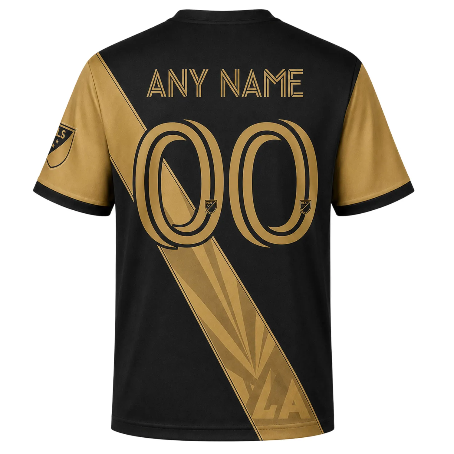 Men’s LAFC 2026 Custom Jersey – Elite Black Gold Panel Soccer Kit - Image 3