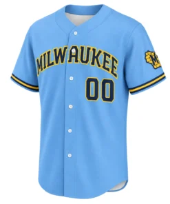 Milwaukee Brewers Away Blue Custom Jersey – Stunning Fan Gear