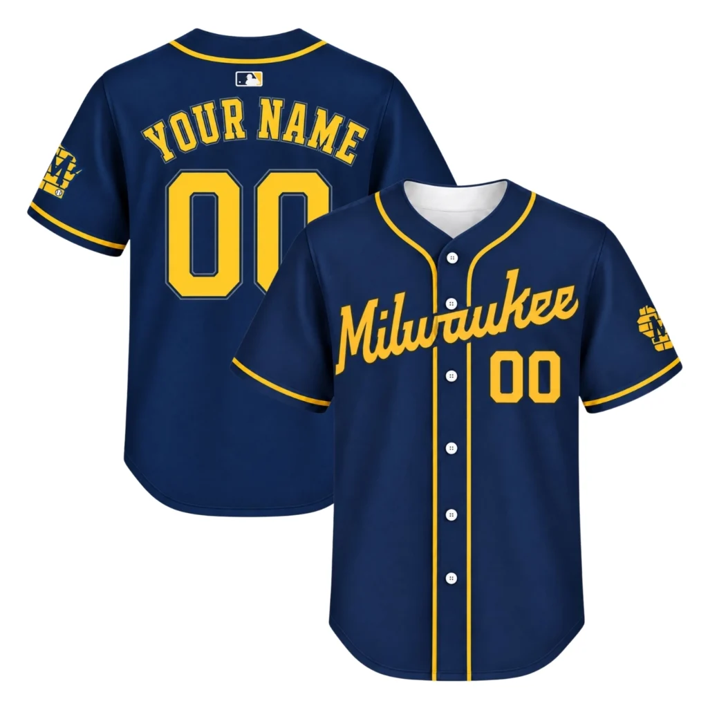 Milwaukee Brewers Navy Jersey Vibrant Baseball Style