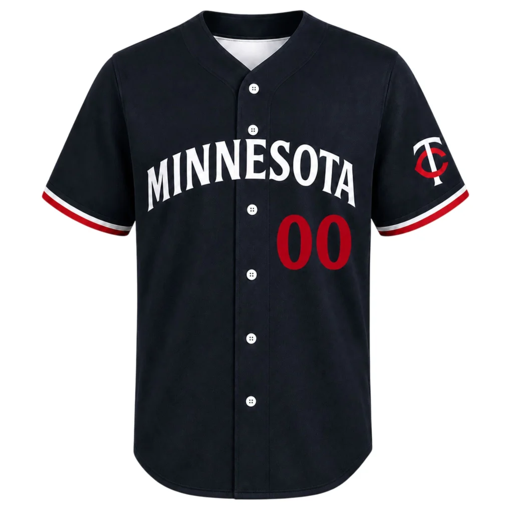 Minnesota Baseball Jersey Custom Exclusive Navy Style