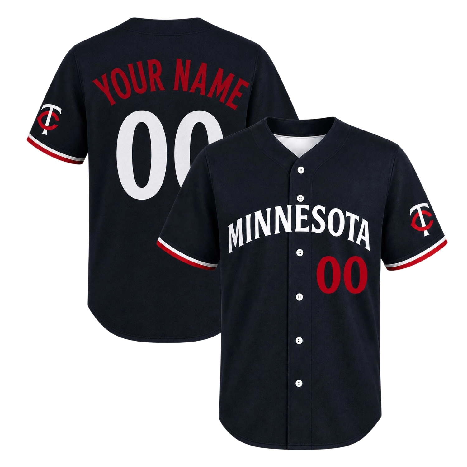 Minnesota Baseball Jersey Custom Exclusive Navy Style