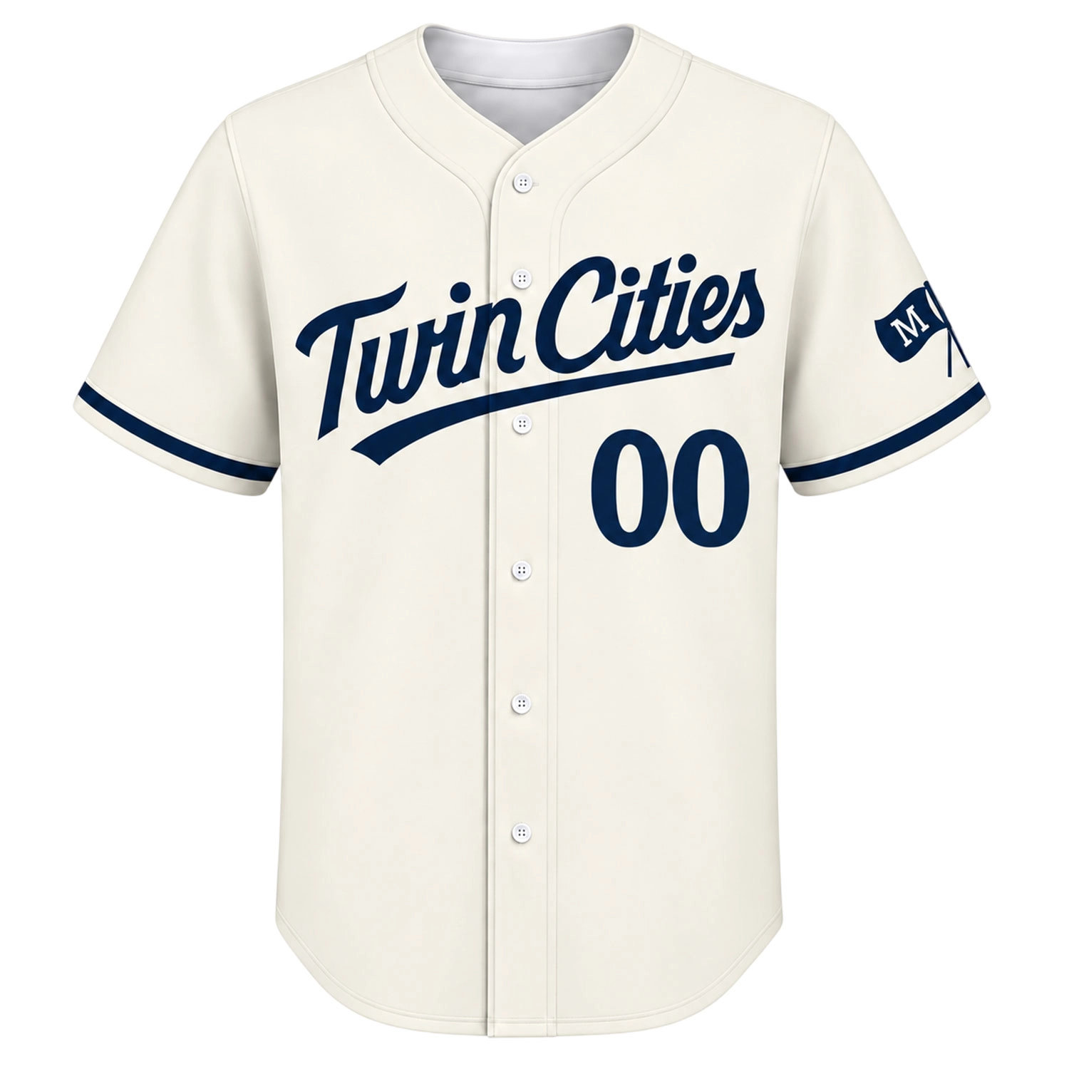 Minnesota Twins Custom Baseball Jersey Bold Cream Style - Image 2