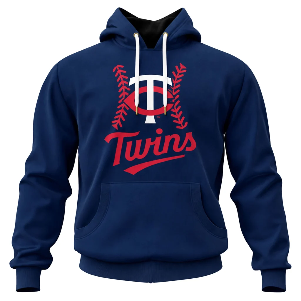 Minnesota Twins Hoodie Bold Navy Baseball Style