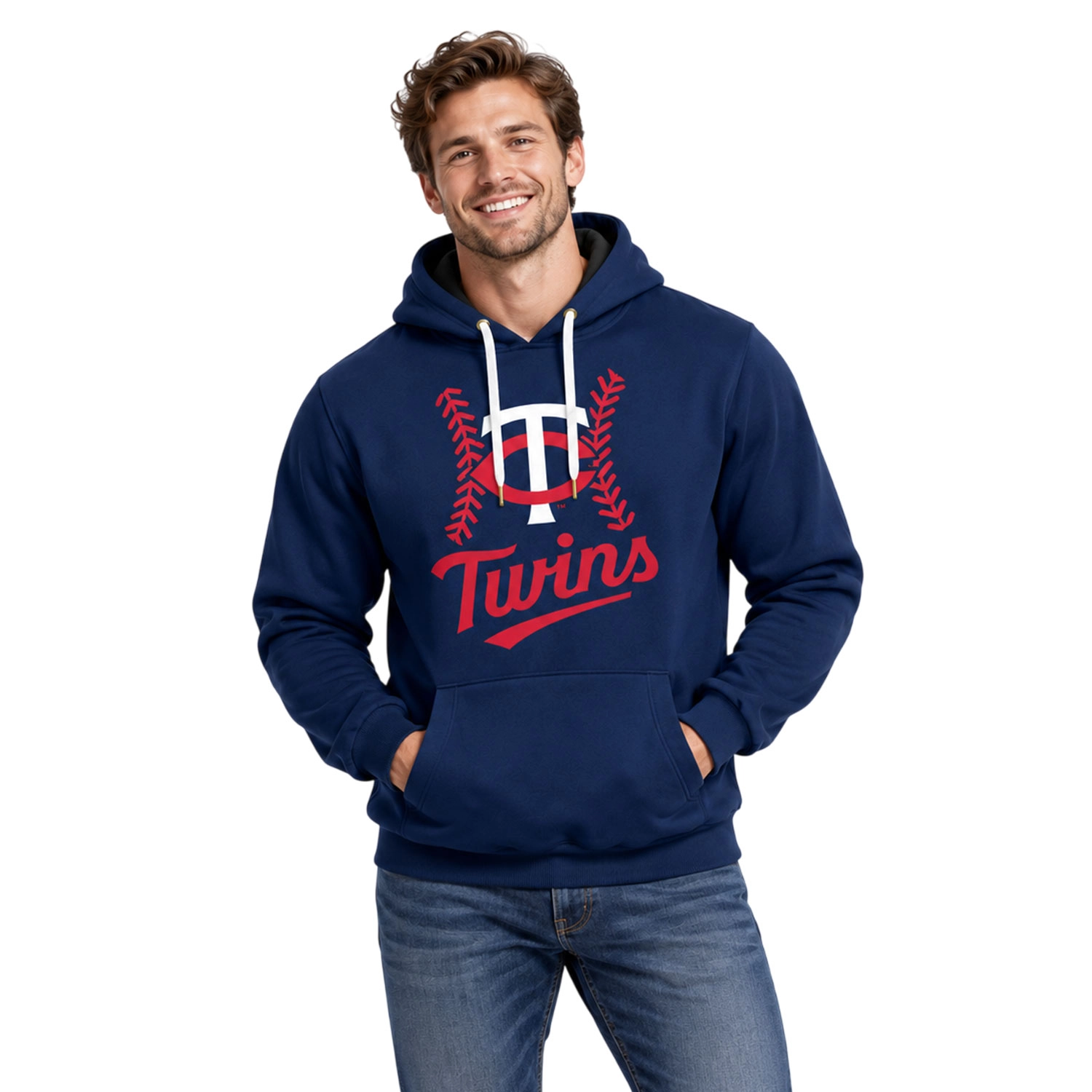 Minnesota Twins Hoodie Bold Navy Baseball Style - Image 4