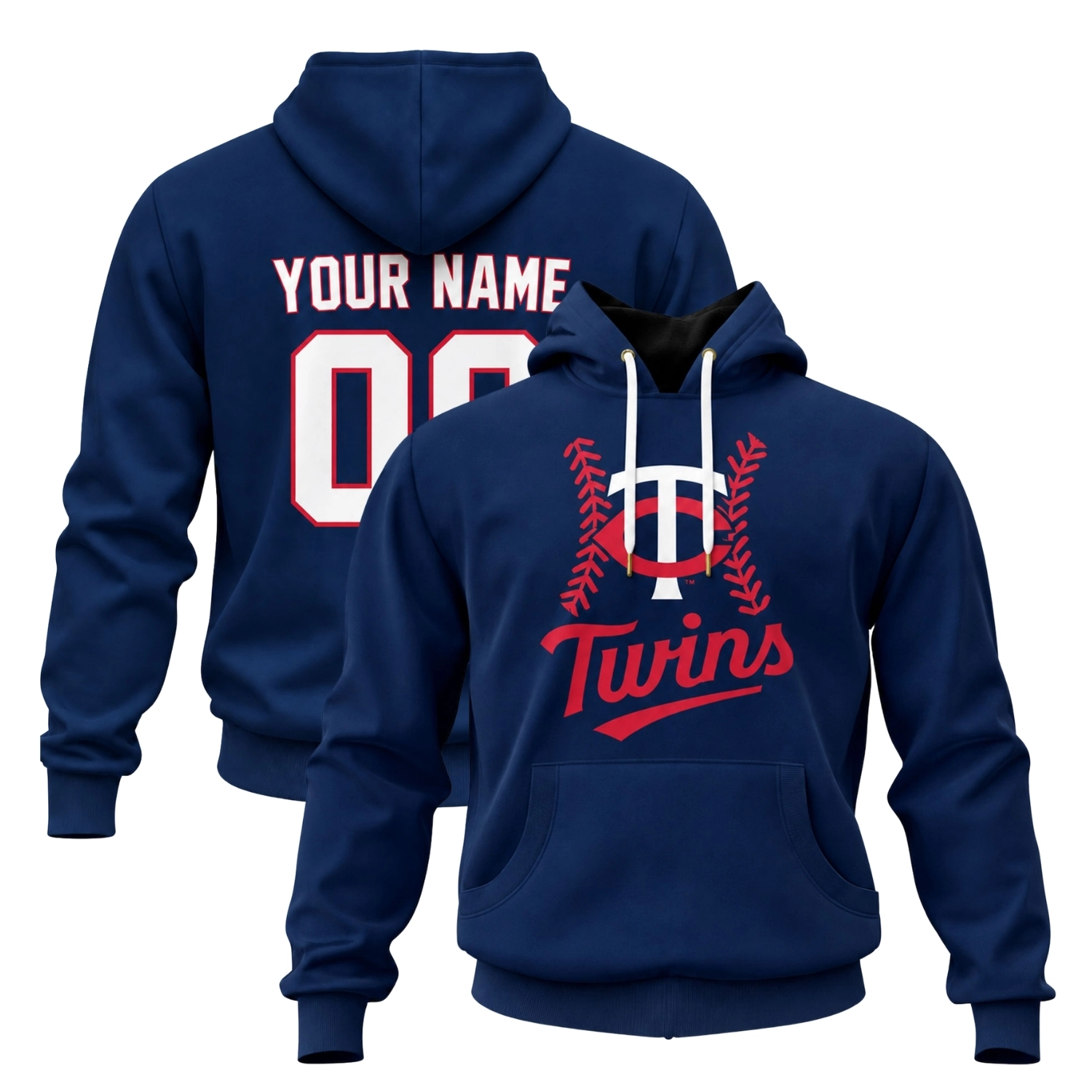 Minnesota Twins Hoodie Bold Navy Baseball Style