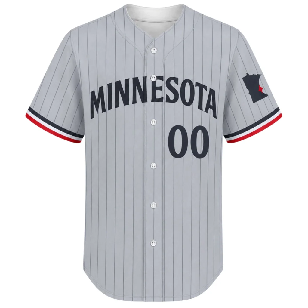 Minnesota Twins Pinstripe Jersey Custom Remarkable Gray