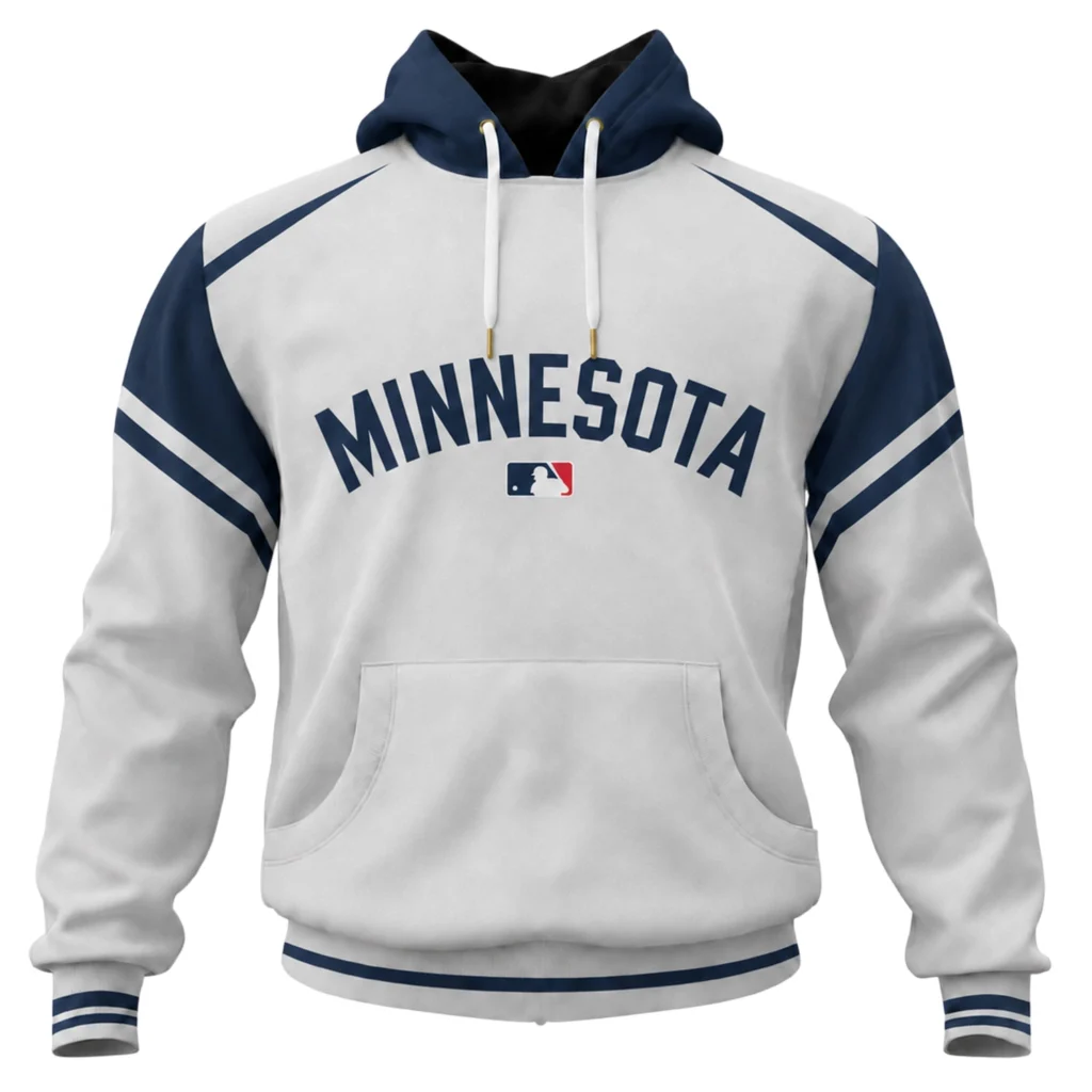 Minnesota Twins Pullover Hoodie Essential Gray Navy Style