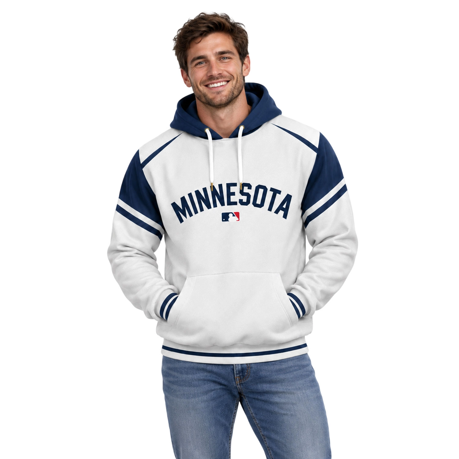 Minnesota Twins Pullover Hoodie Essential Gray Navy Style - Image 4