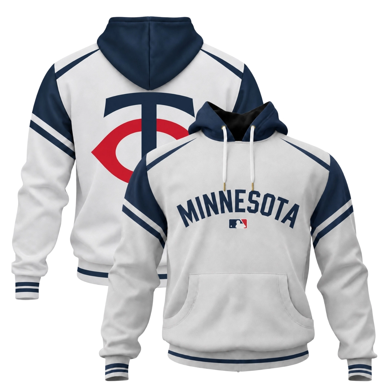 Minnesota Twins Pullover Hoodie Essential Gray Navy Style