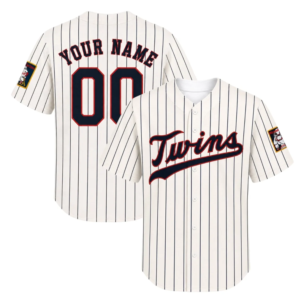 Minnesota Twins Retro Pinstripe Jersey 2026 Bold Cream