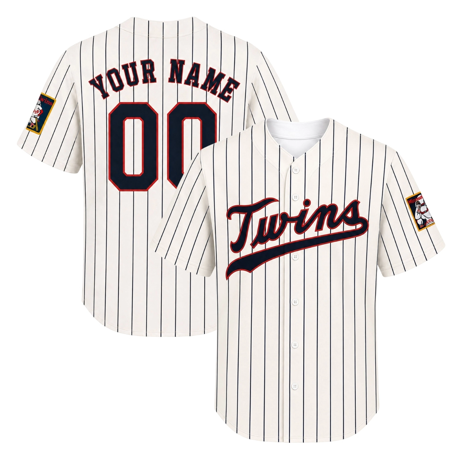 Minnesota Twins Retro Pinstripe Jersey 2026 Bold Cream