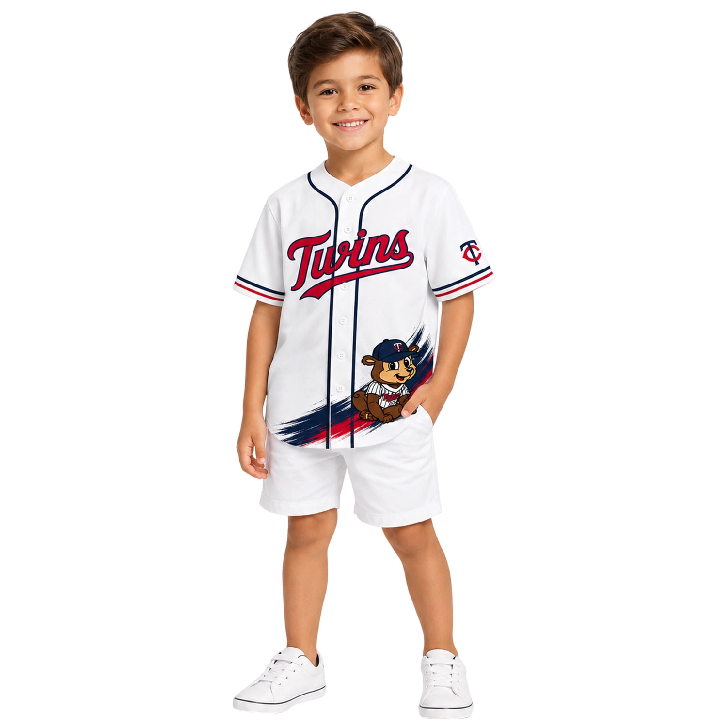 Minnesota Twins TC Bear Jersey Charming White - Image 4