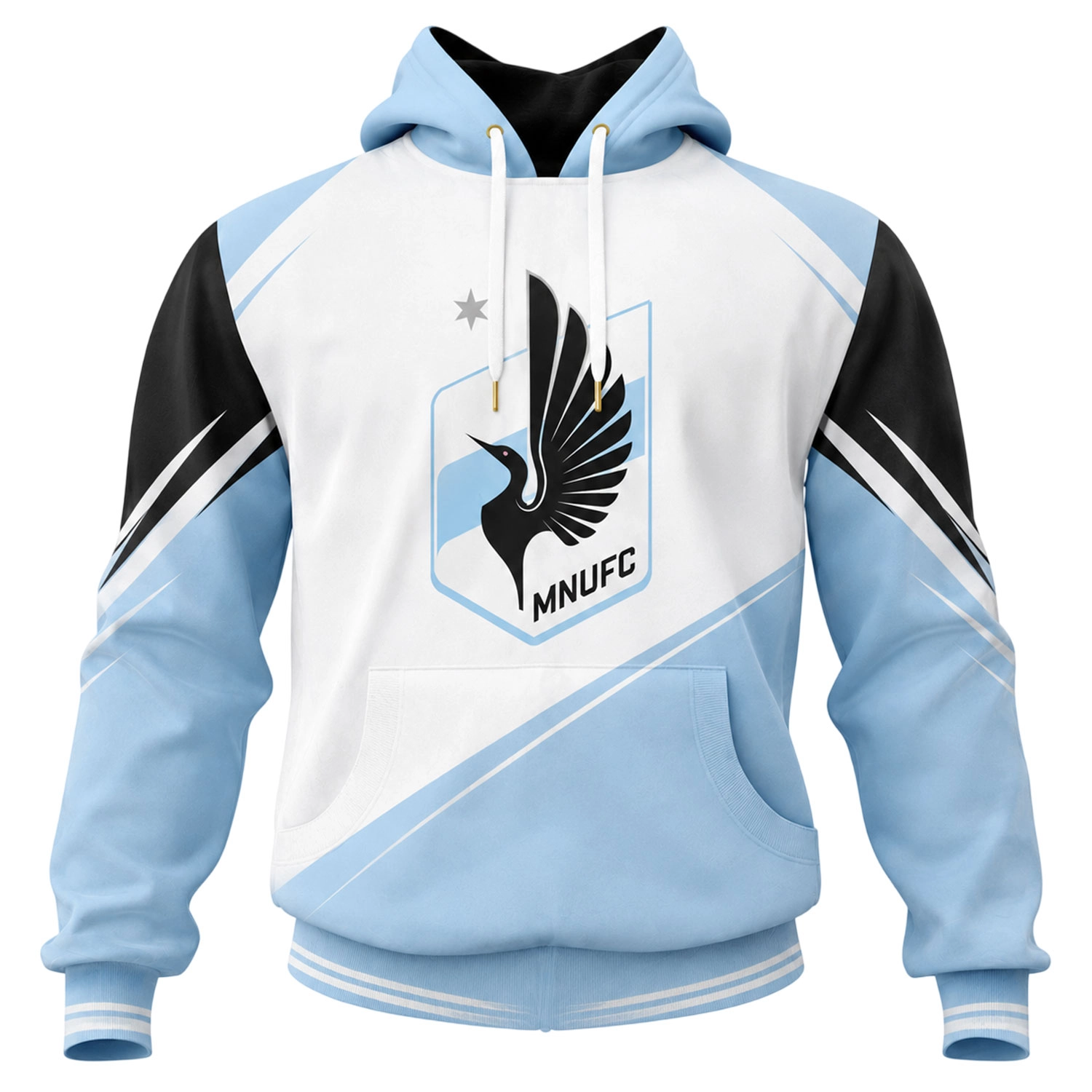 Minnesota United Fan Hoodie Custom Dynamic Light Blue Style - Image 2