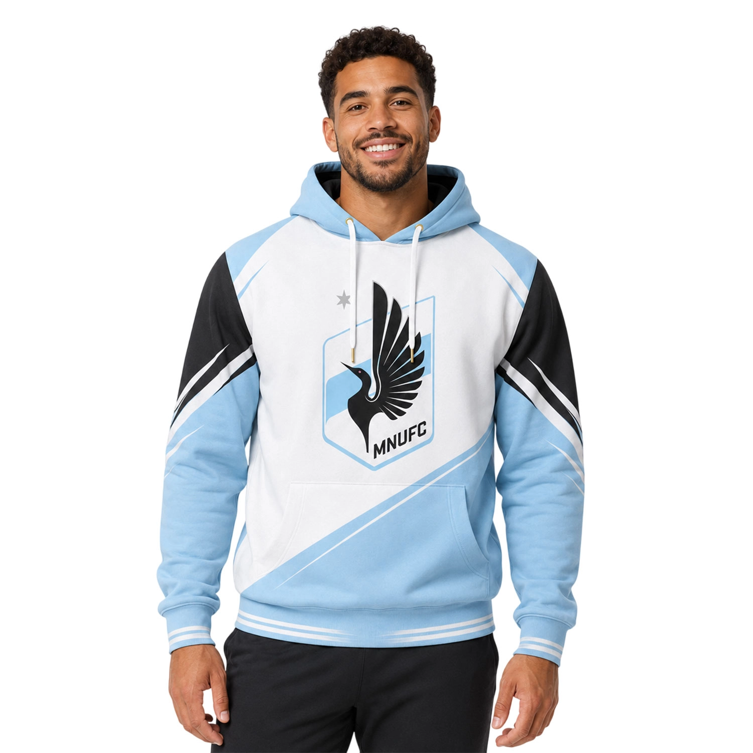 Minnesota United Fan Hoodie Custom Dynamic Light Blue Style - Image 4