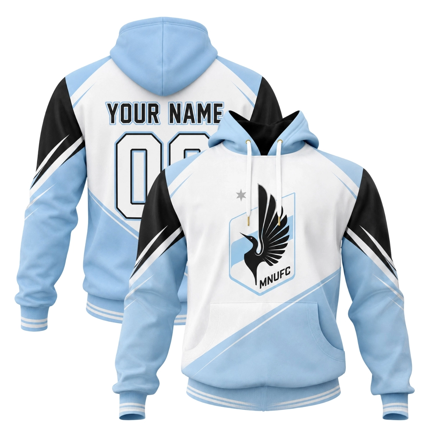 Minnesota United Fan Hoodie Custom Dynamic Light Blue Style