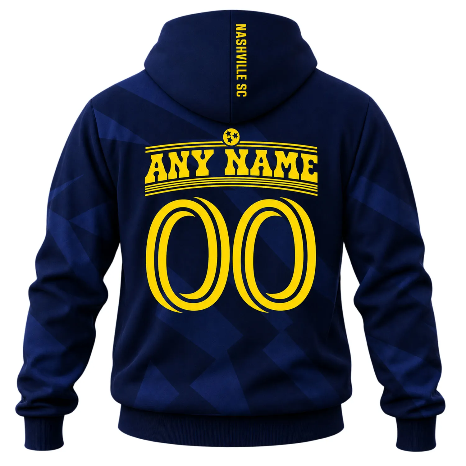Nashville SC Navy Hoodie Dynamic Skyline Style Custom - Image 3