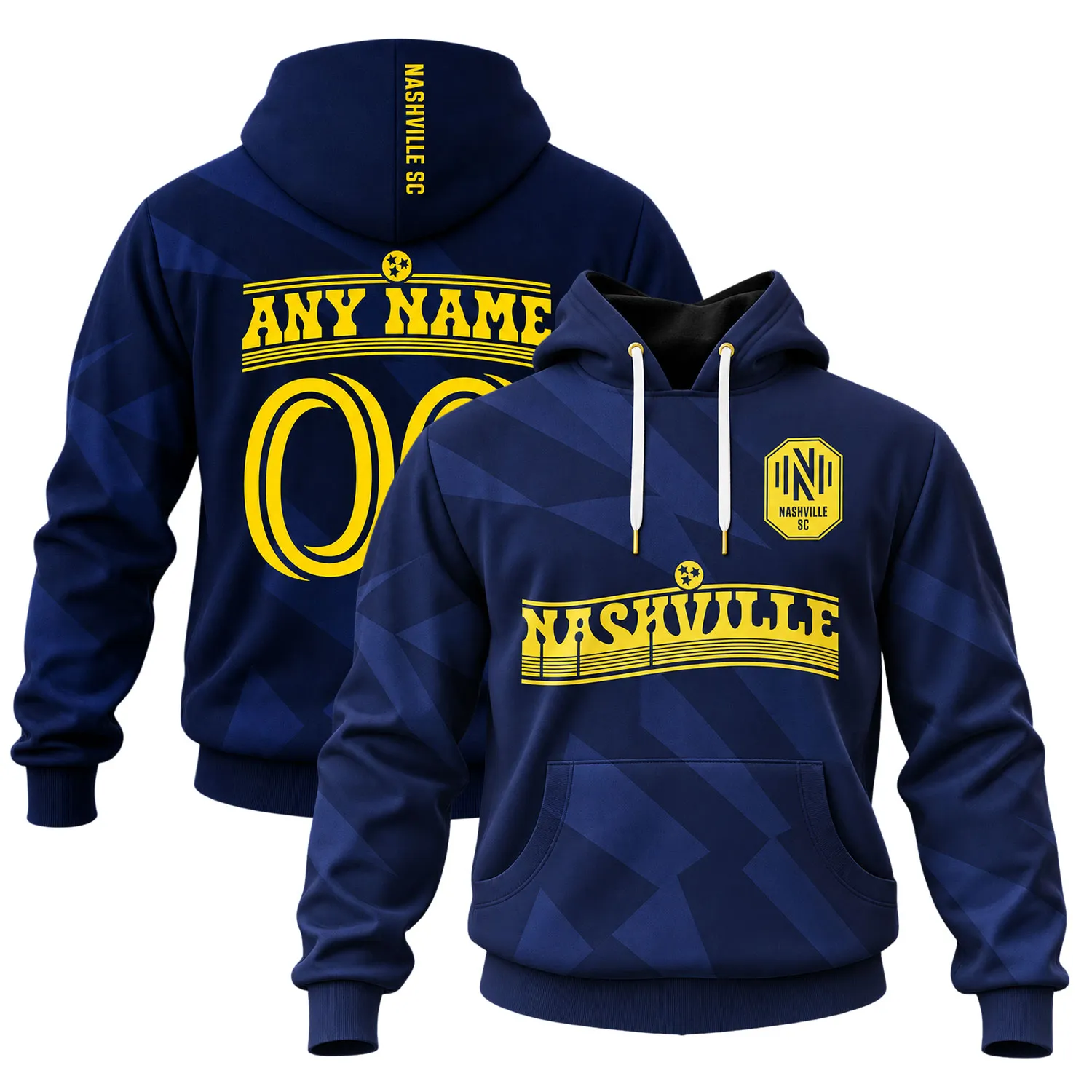 Nashville SC Navy Hoodie Dynamic Skyline Style Custom
