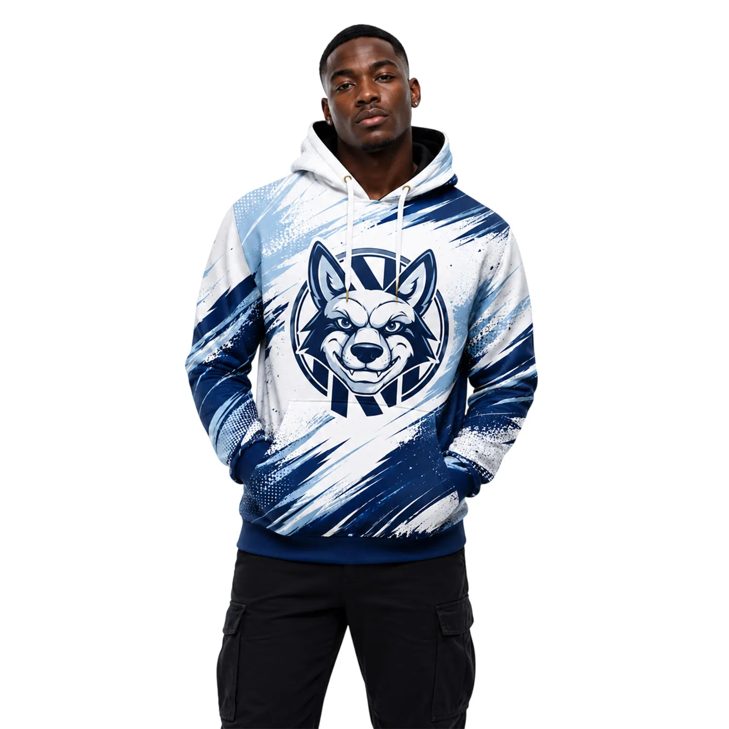 Nashville SC Pullover Hoodie Custom Stunning Ice White Crest - Image 4