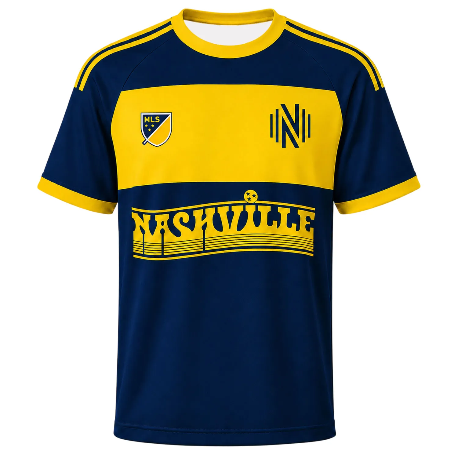 Nashville Soccer Club Jersey – Special Navy & Gold Custom - Image 2
