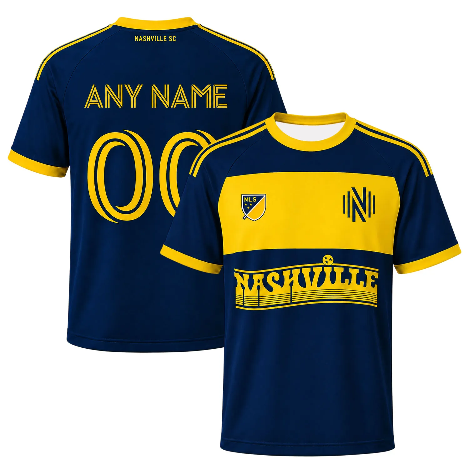 Nashville Soccer Club Jersey – Special Navy & Gold Custom