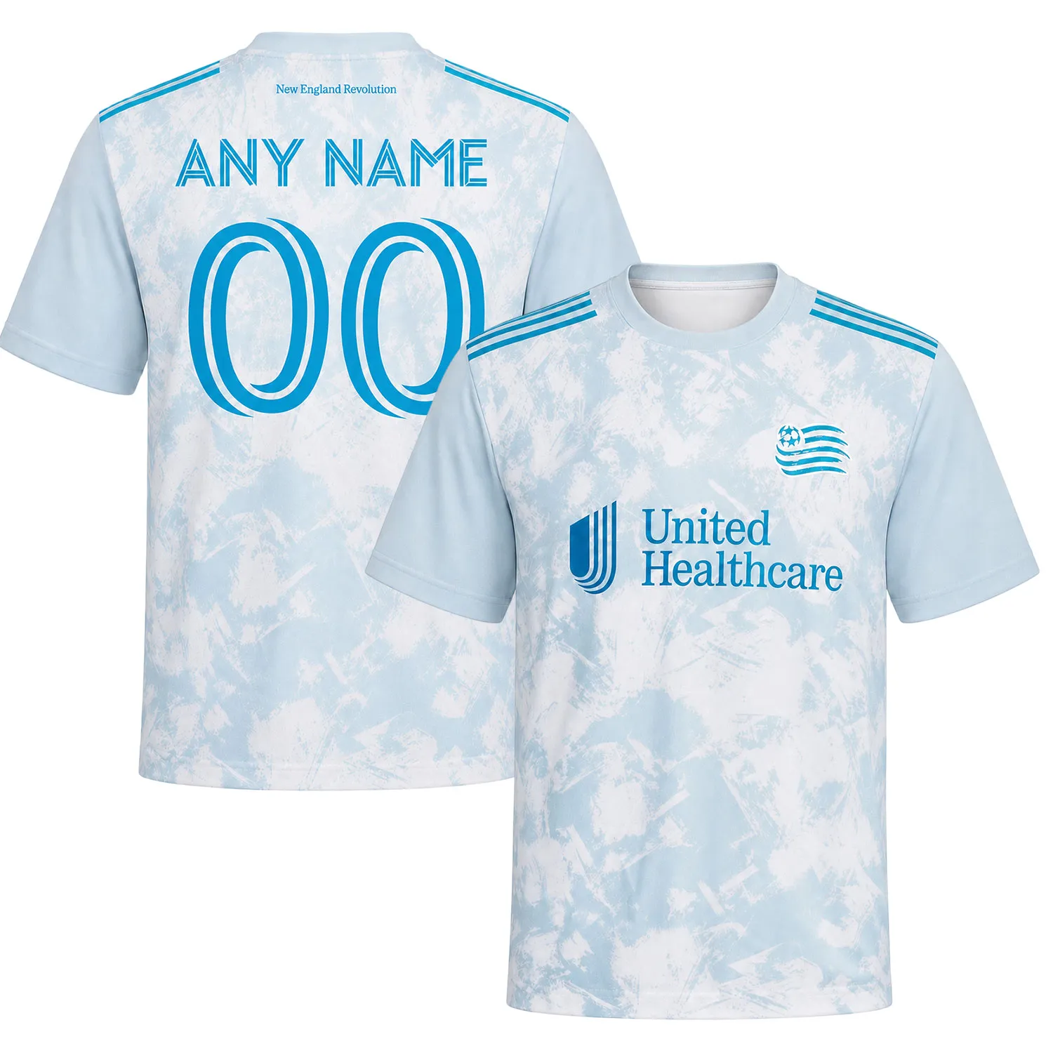 NE Revolution 2026 White Jersey Custom – Brilliant Look