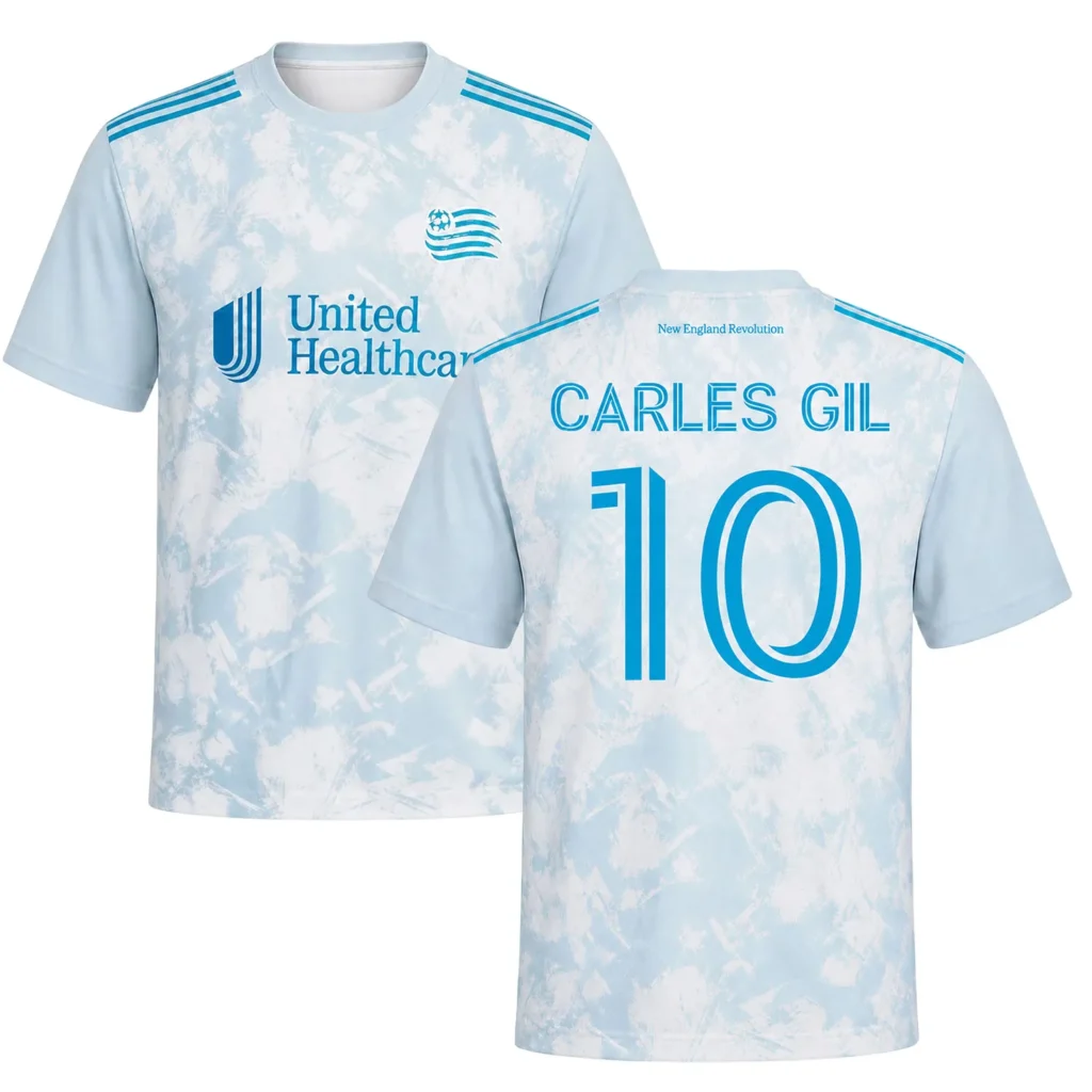 NE Revolution White Jersey Carles Gil – Legendary Merch Sport