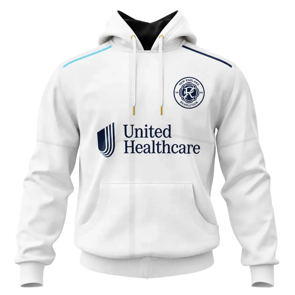 New England Revs White Hoodie Custom Stylish Fan Wear