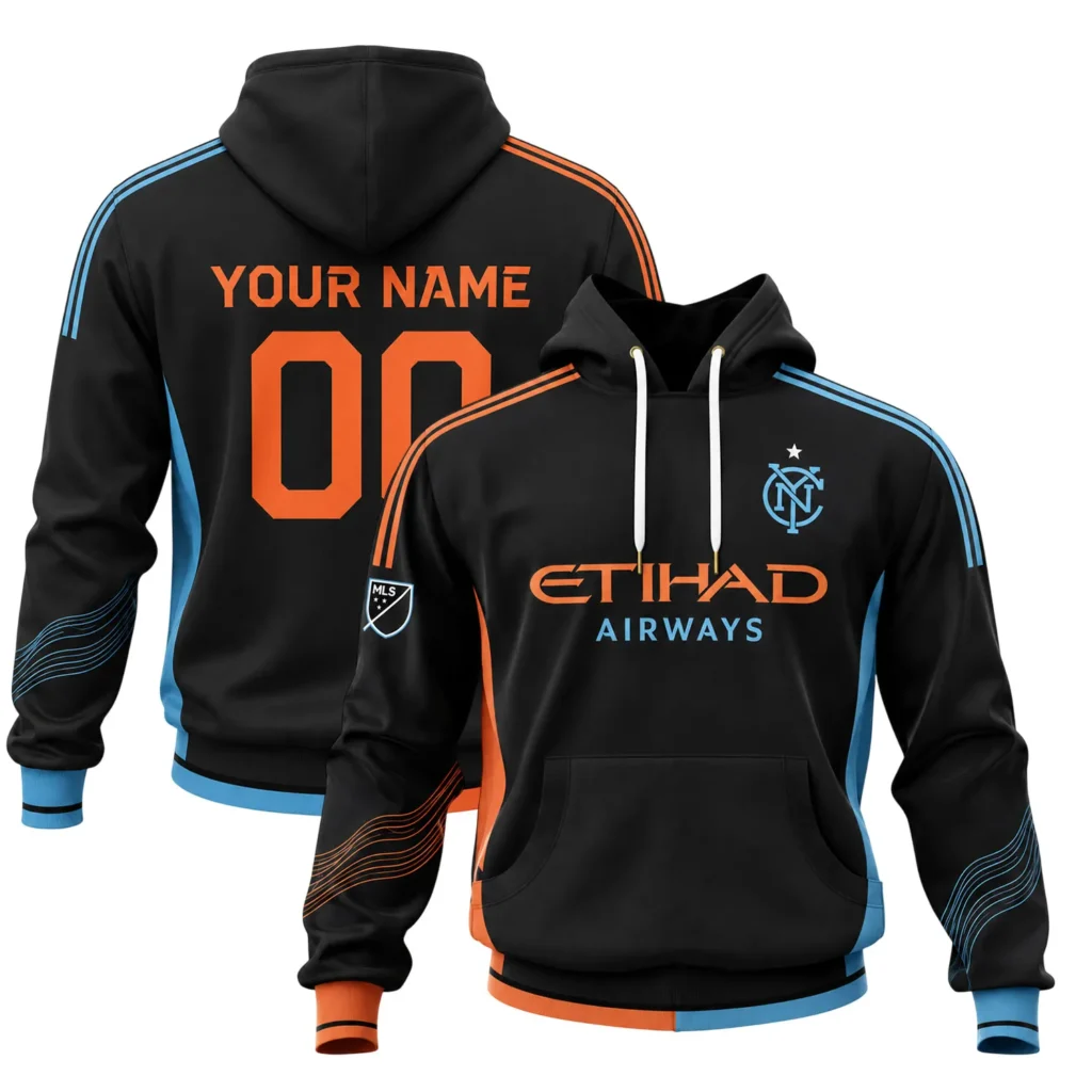 New York City FC Hoodie Black Custom – Bold Merch Sport