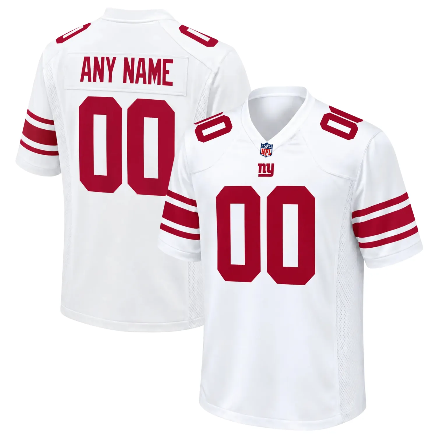 New York Giants White Jersey - Custom Classic Game Day Look
