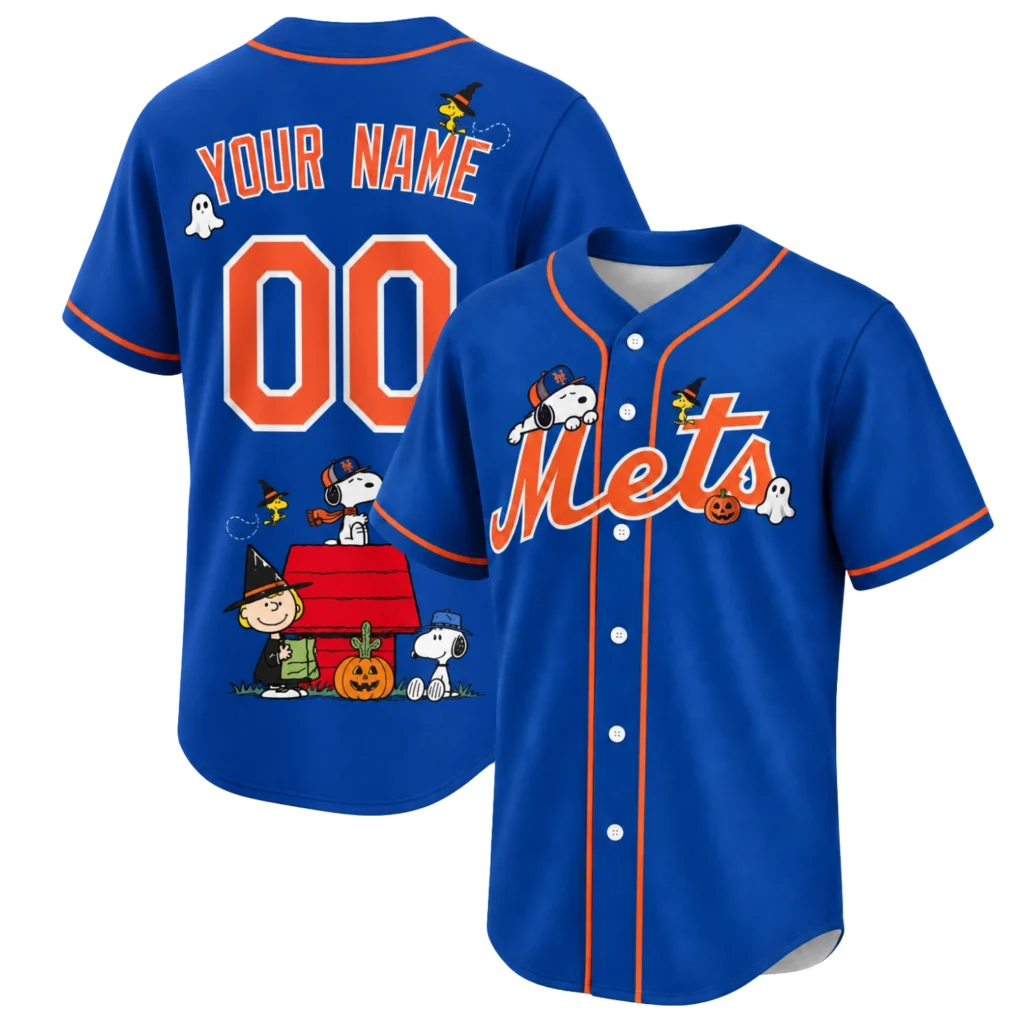 New York Mets Snoopy Halloween Jersey - Bold Fan Style