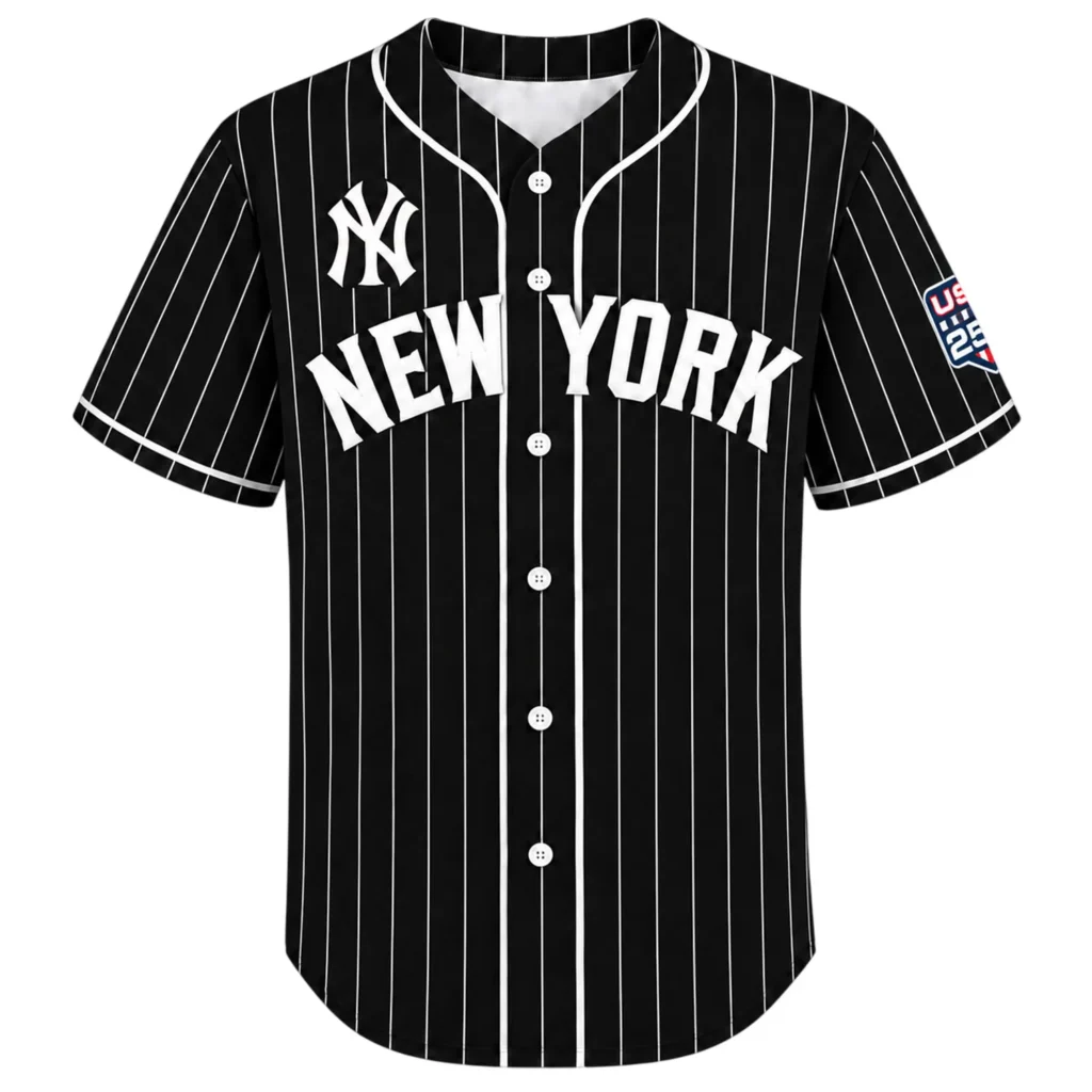 New York Yankees Black Jersey 2026 Bold Pinstripe MLB Jersey