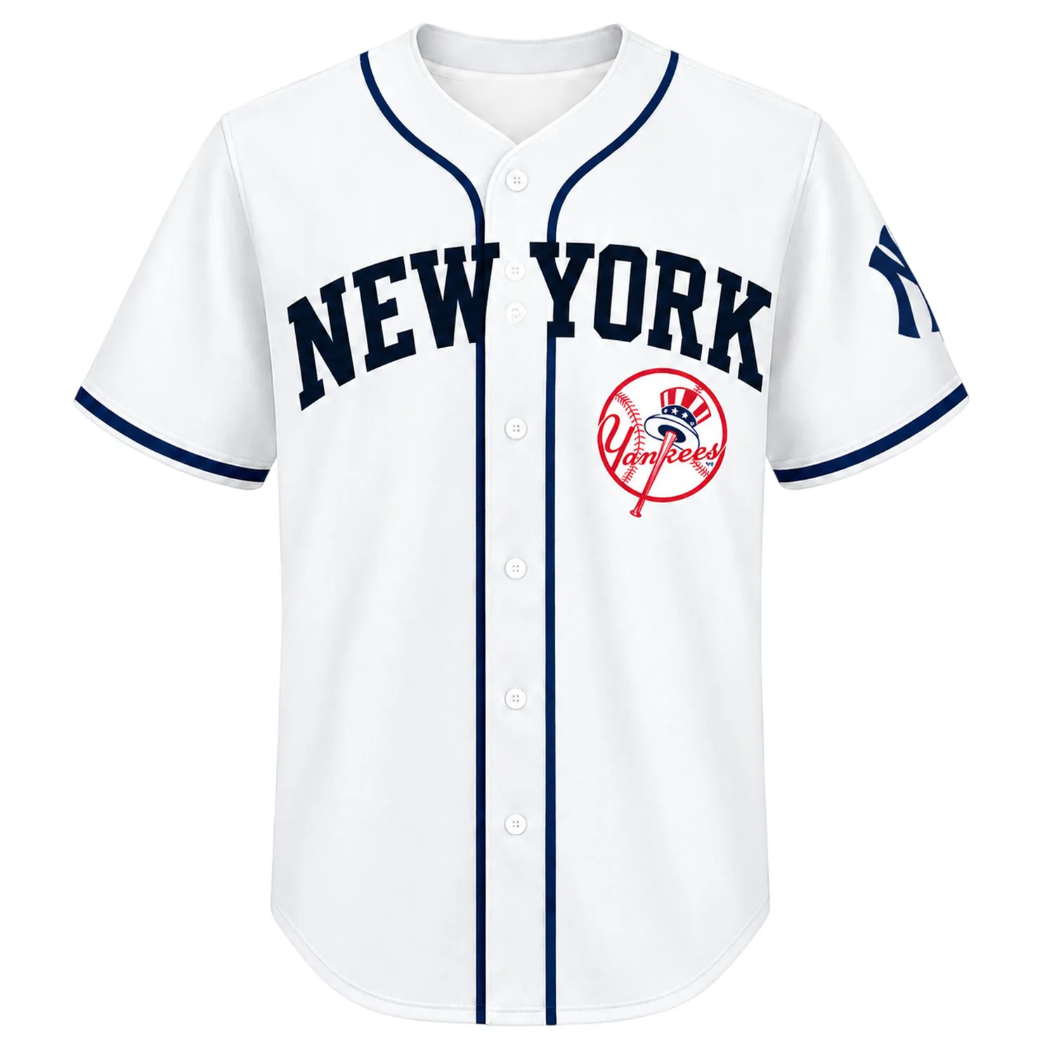 New York Yankees White Jersey Vibrant Fan Apparel Custom - Image 2