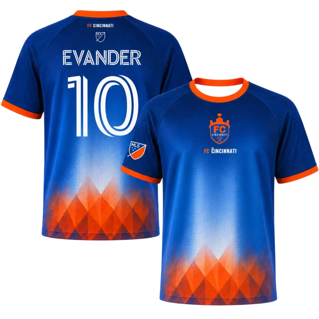 Orange & Blue Jersey Evander Ferreira Inspiring Fan Wear