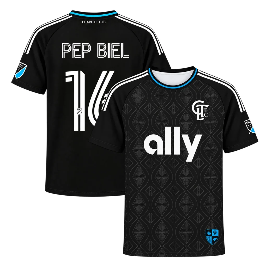 Pep Biel Charlotte FC Black Jersey Bold Custom Player 2026