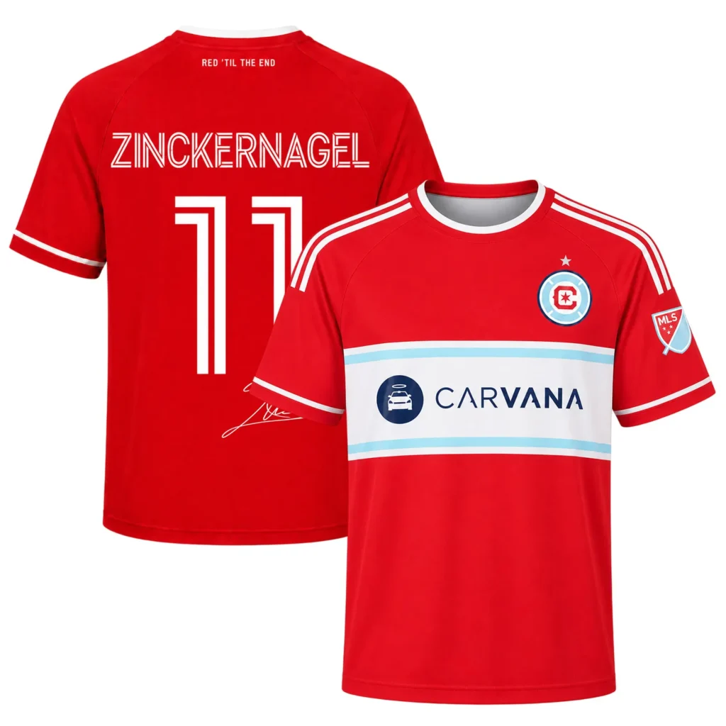 Philip Zinckernagel Chicago Fire Jersey Vibrant Fan Apparel
