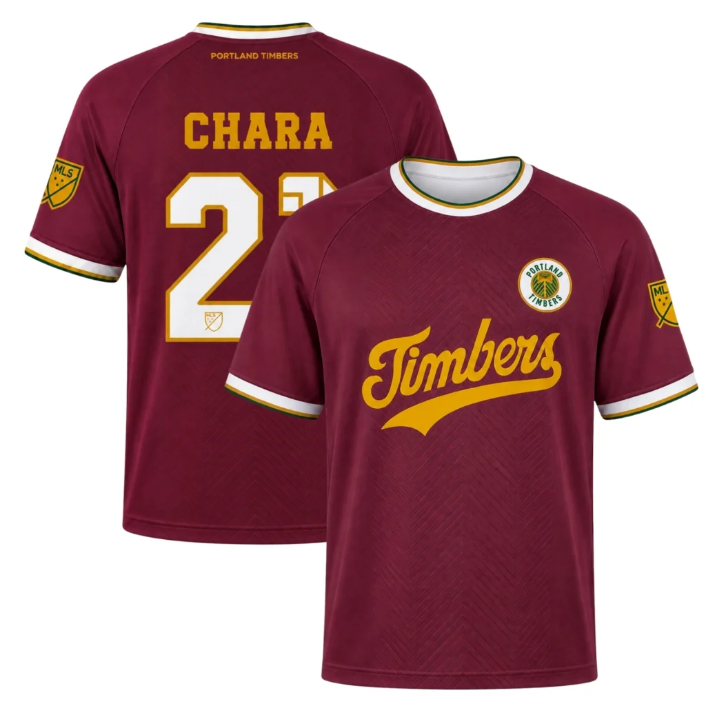 Portland Timbers Diego Chara Jersey Elite Retro Burgundy