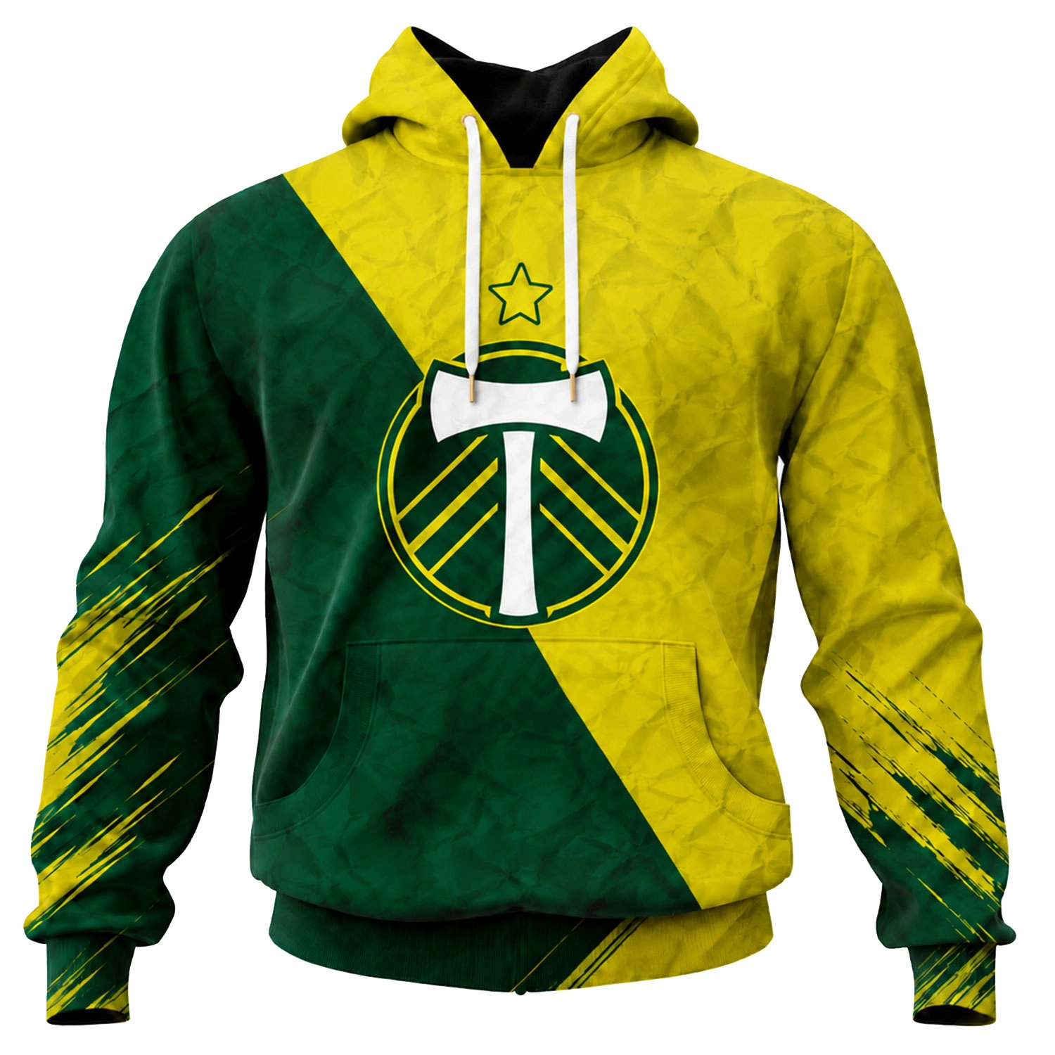 Portland Timbers Hoodie Custom Bold Green Gold Style - Image 2