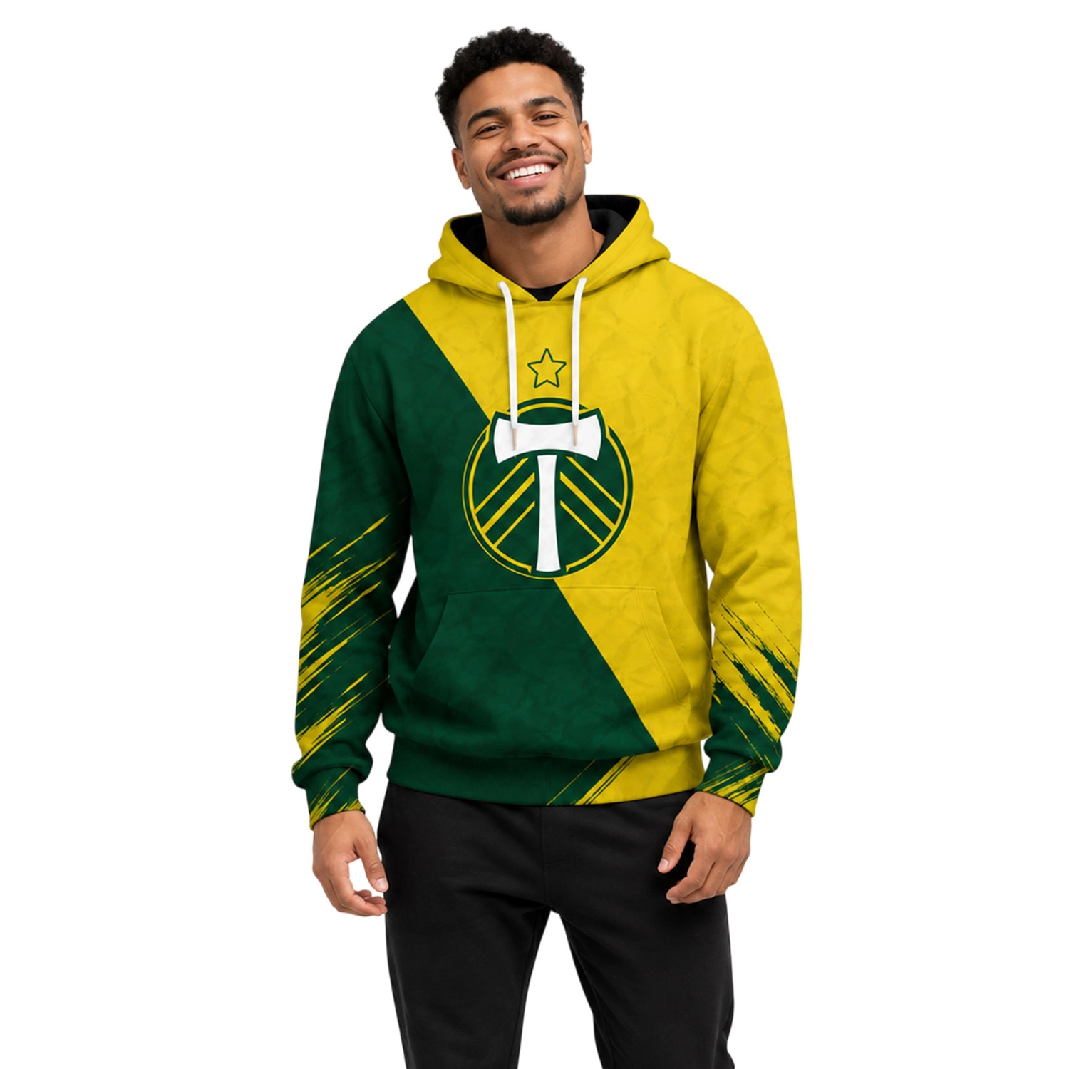 Portland Timbers Hoodie Custom Bold Green Gold Style - Image 4